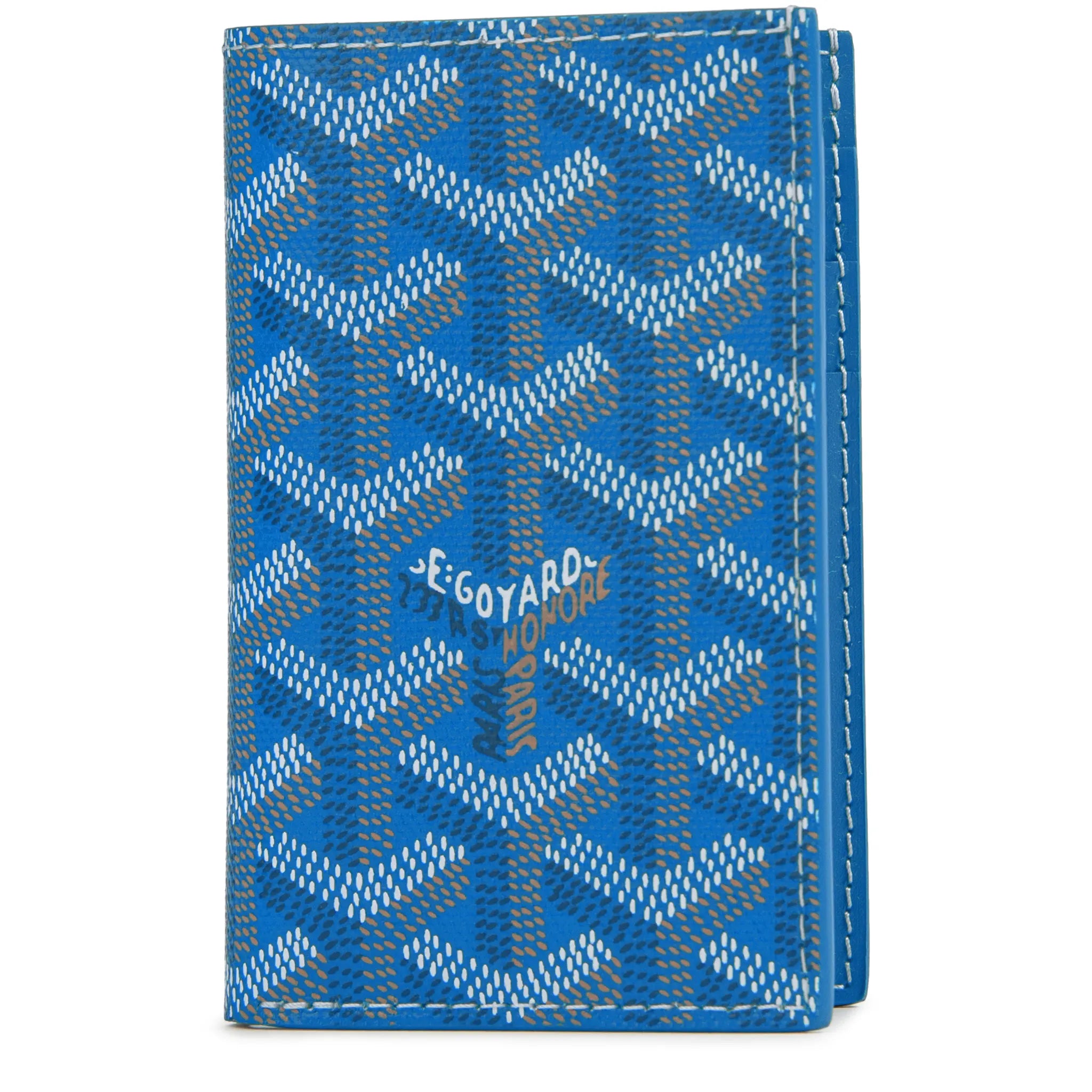 Front view of Goyard Saint-Pierre Card Wallet Sky Blue